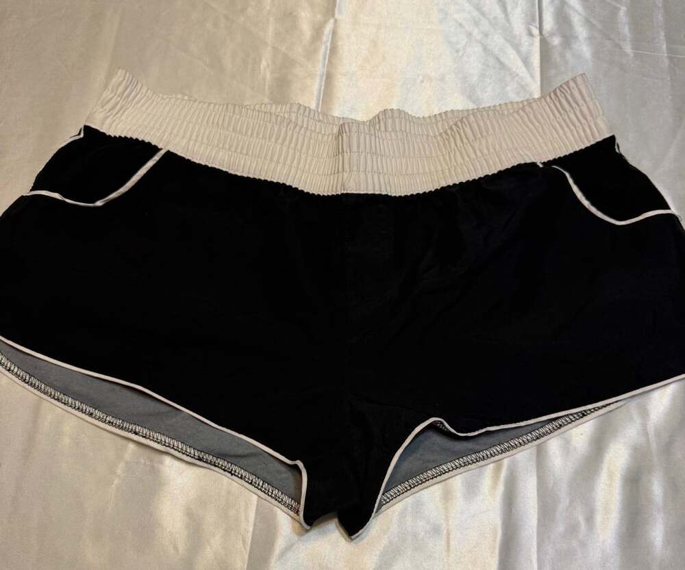 Ocean Pacific OP Black Dolphin Shorts with White Trim Size L